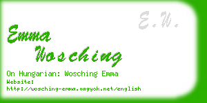 emma wosching business card